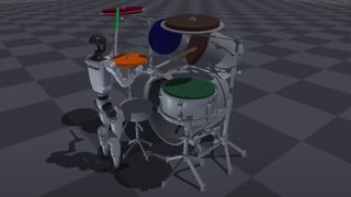 Robot drumming.