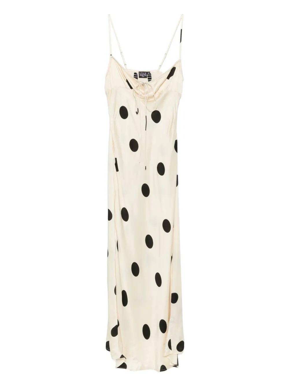Polka-Dot Slip Maxi Dress | S
