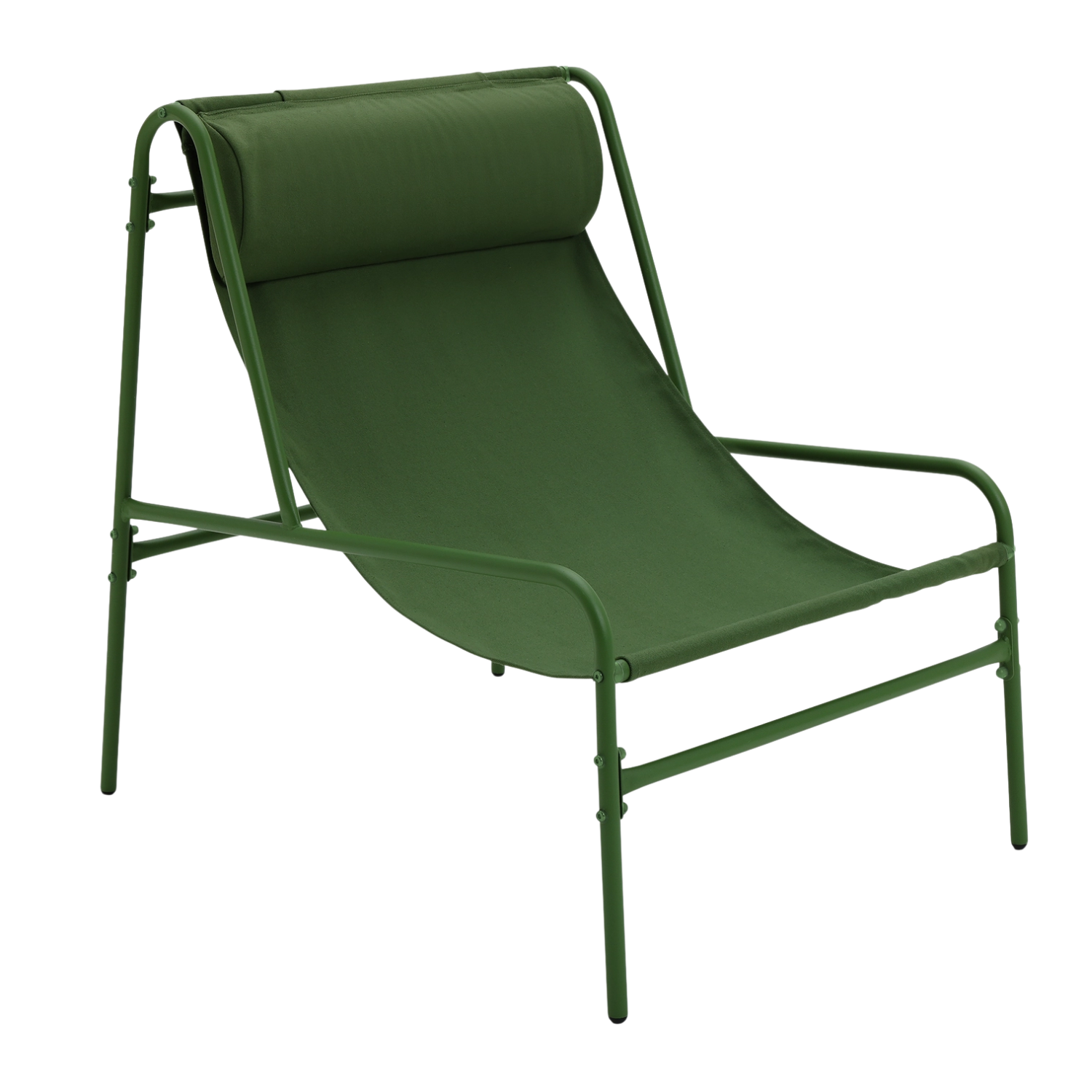 A green garden chair