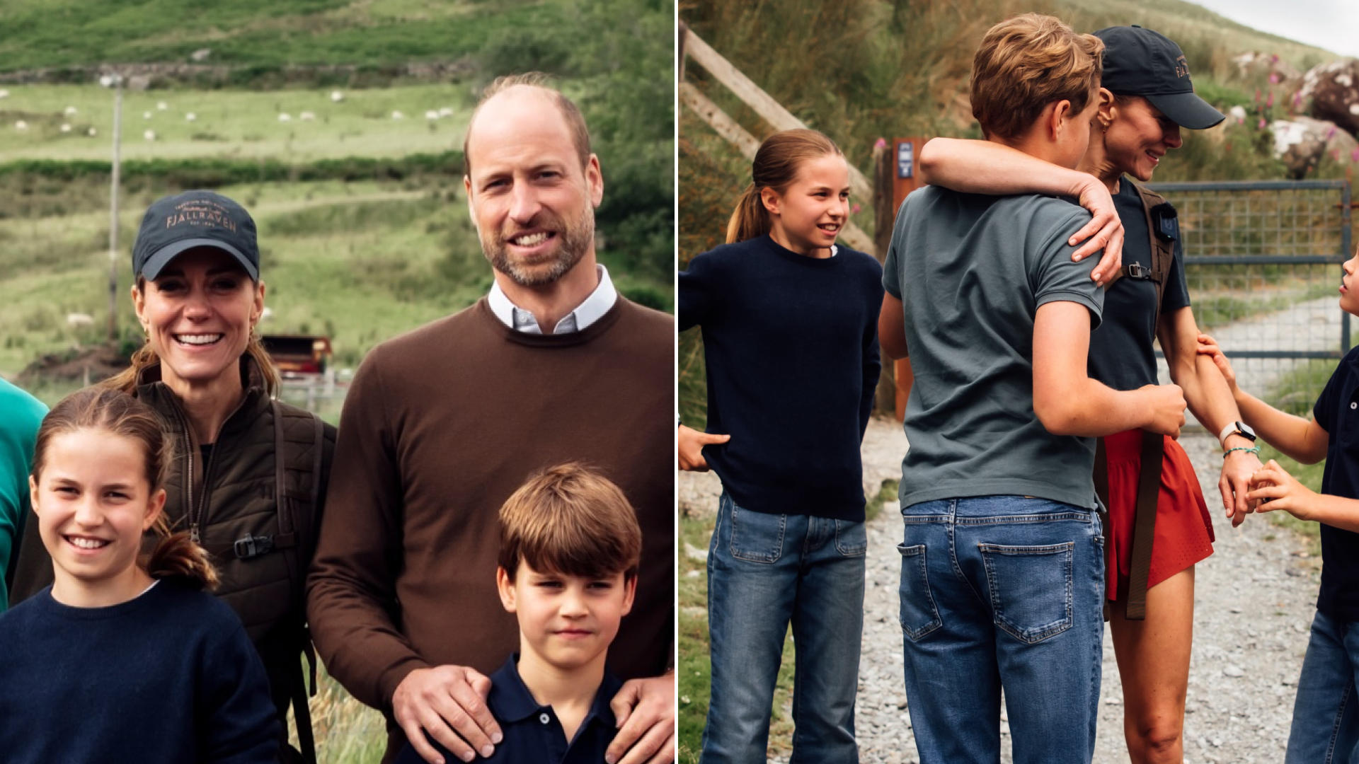 Prince George, Princess Charlotte, and Prince Louis appear in a previously unseen photo taken after their mom Princess Kate completed the Three Peaks Challenge