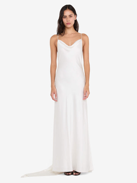 Bennet Cowl Gown - White - 0