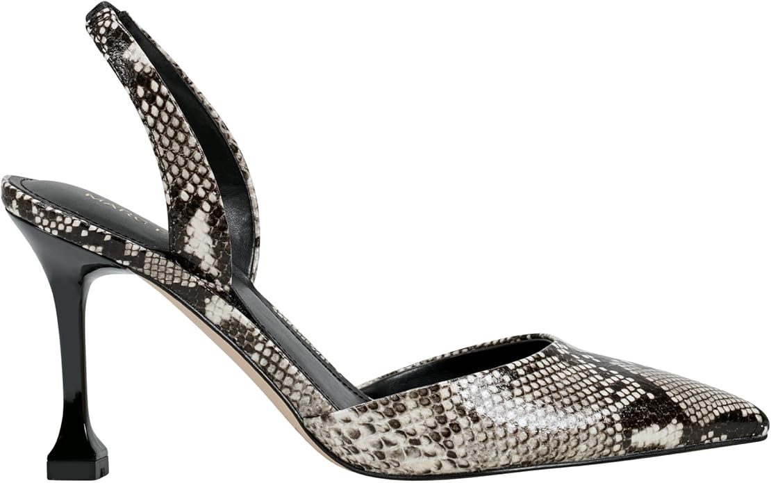Marc Fisher, Marc Fisher Women&#039;s Hadya Pump, Beige/black Snake 002, 6.5