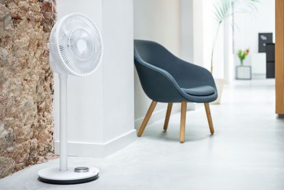 a fan in a modern home