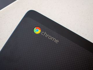 Chrome OS Logo on a Dell Chromebook