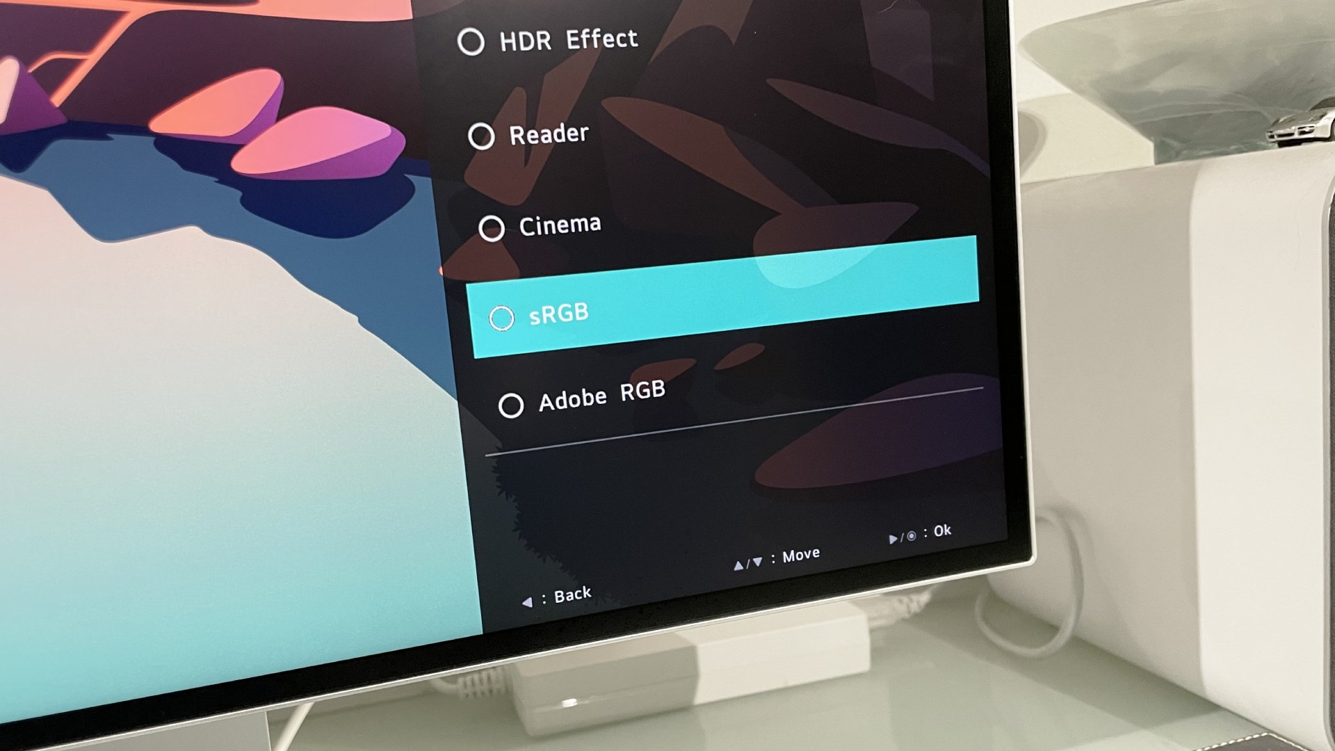 LG UltraFine 6K Evo 32U990A in a home office during our review