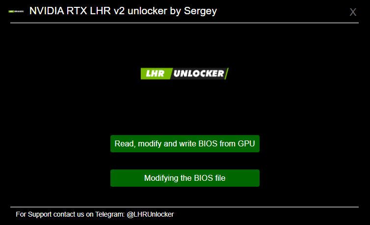 Nvidia LHR Unlocker