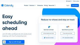 Calendly website screenshot (March 2025)