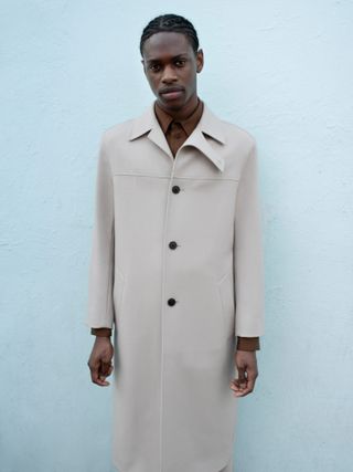 Model wears coat