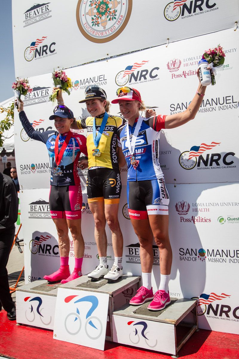 The top three overall women.