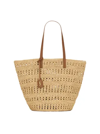 Saint Laurent, Panier Medium Bag in Raffia Tote Bag