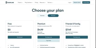 Dashlane prices