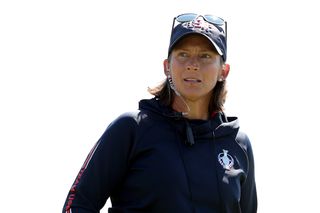 Angela Stanford watches on at the Solheim Cup