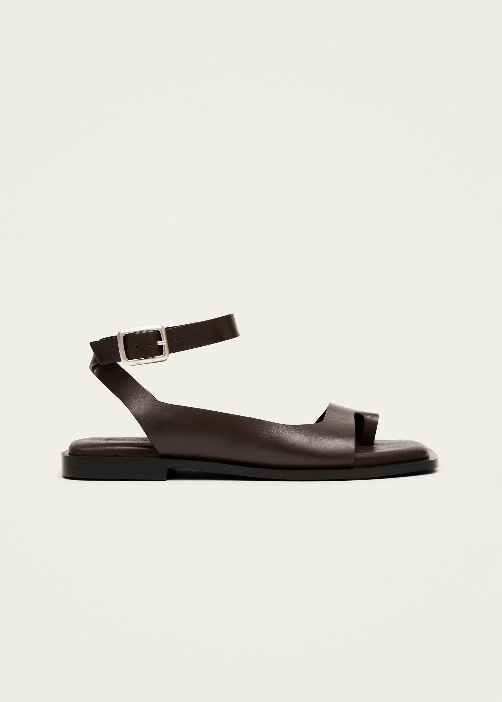 Tebas Brown Leather Sandals
