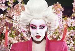 Kylie Minogue as a Geisha in promotional photos for her KylieX2008 tour