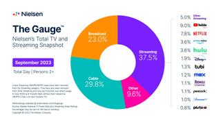 Nielsen The Gauge viewing share chart for Sept. 2023