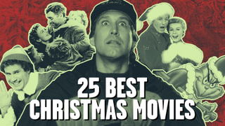 The 25 Best Christmas Movies, including American actors Bing Crosby (1903 - 1977), Rosemary Clooney (1928 - 2002), Vera-Ellen (1921 - 1981), and Danny Kaye (1913 - 1987) sing together, while dressed in fur-trimmed red outfits and standing in front of a stage backrop, in a scene from the film 'White Christmas,' directed by Michael Curtiz, 1954. (Photo by John Swope/Getty Images)