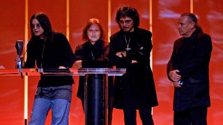 Black Sabbath onstage at the UK Hall Of Fame Ceremony in 2005