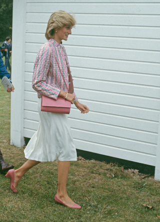 Diana, Princess of Wales (1961 - 1997) attends a polo match at the Guards Polo Club on Smith's Lawn, Windsor, 1983.