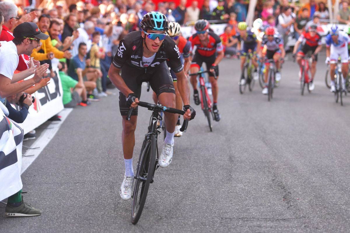 Gianni Moscon (Team Sky) attacking during Giro dell'Emilia