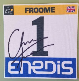 Chris Froome’s signed 2017 Tour de France bib number for sale on eBay