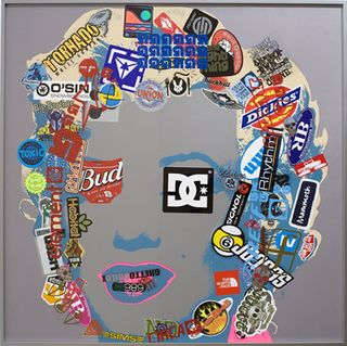 Face made out of stickers