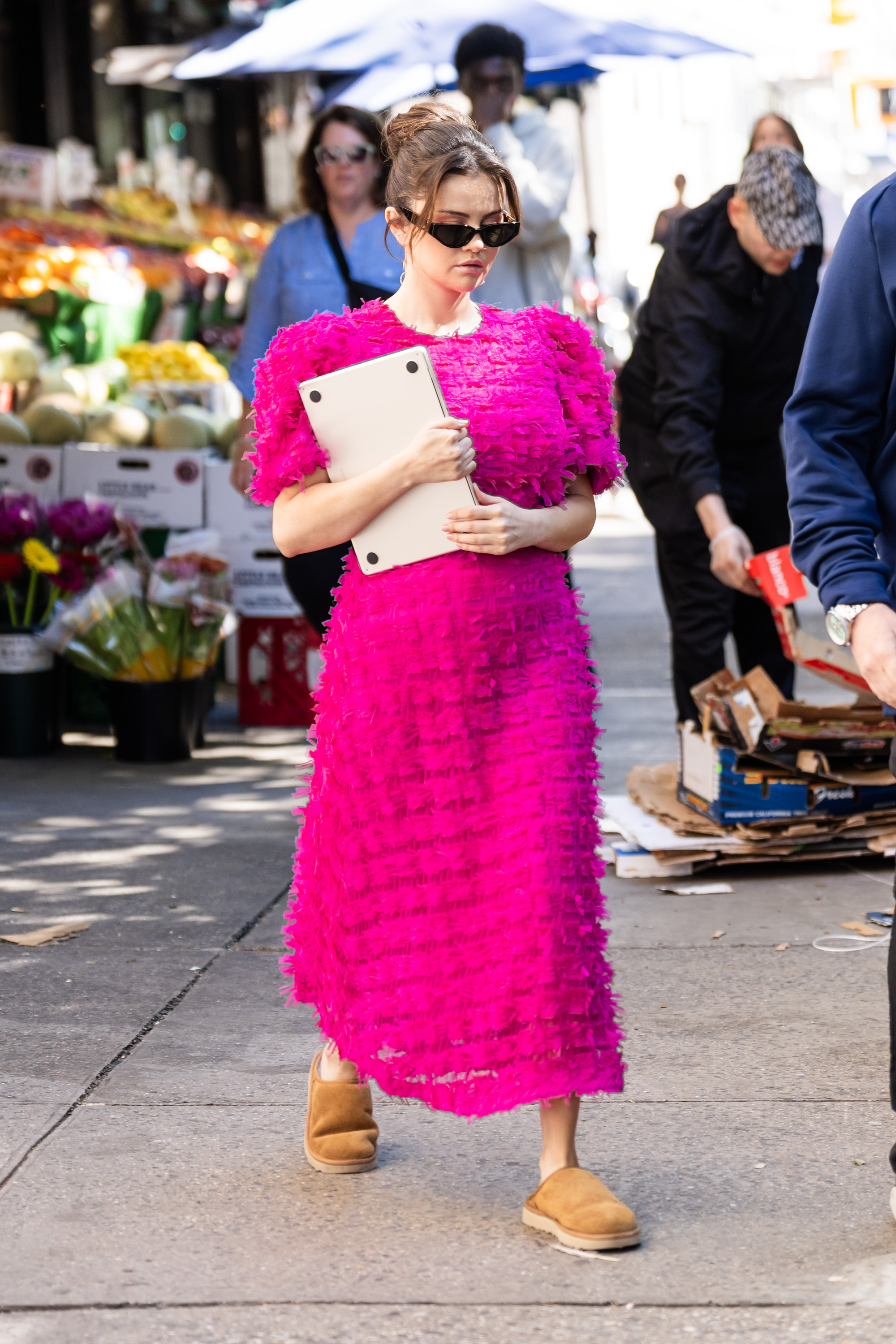 Selena Gomez wore Ugg slippers on the set of 'Only Murders In the Building' in May 2024