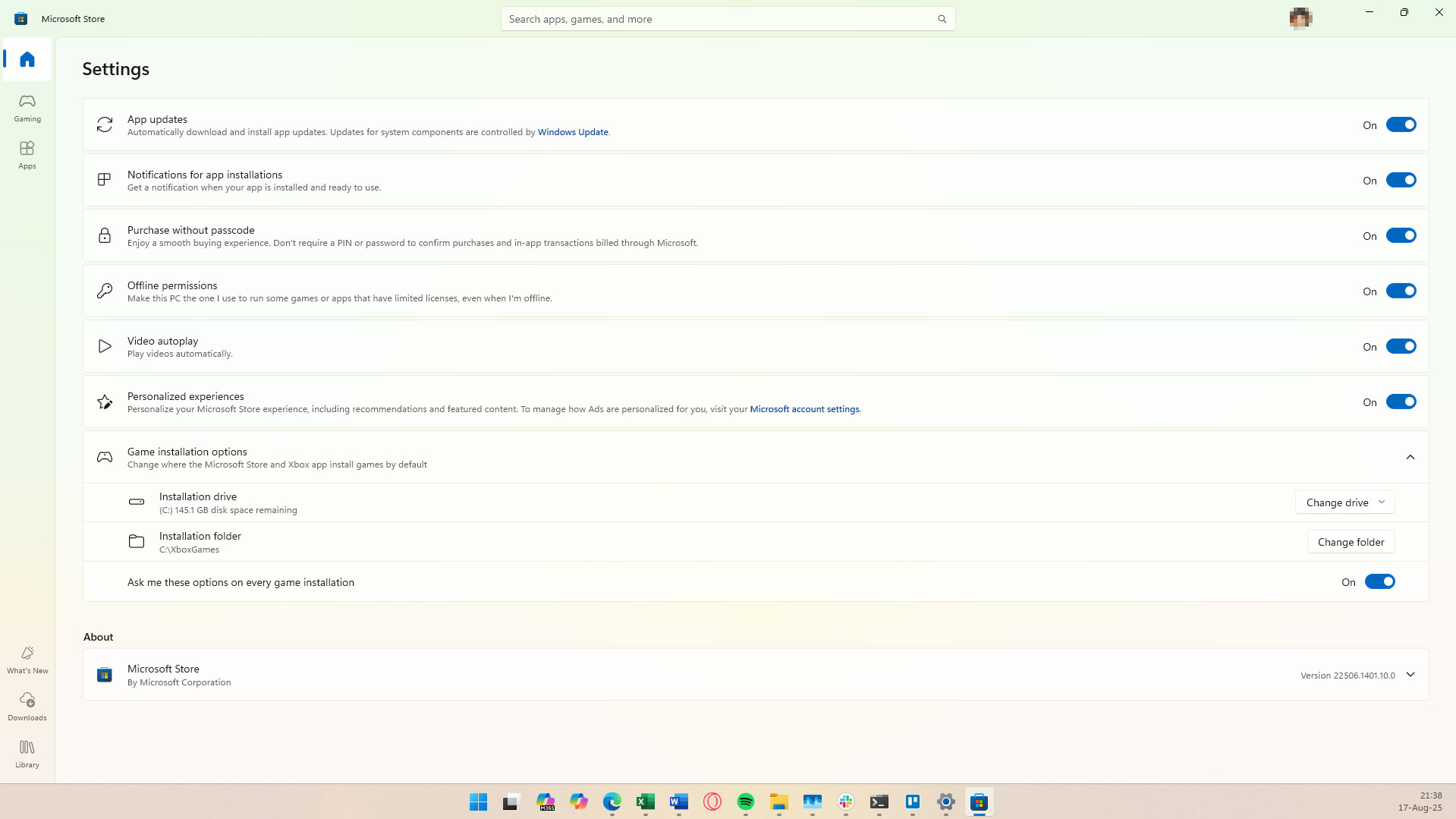 Microsoft Store app updates