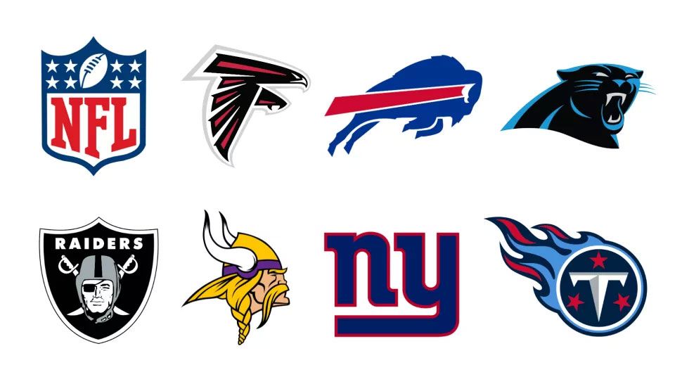 Best NFL logos - range of NFL logos