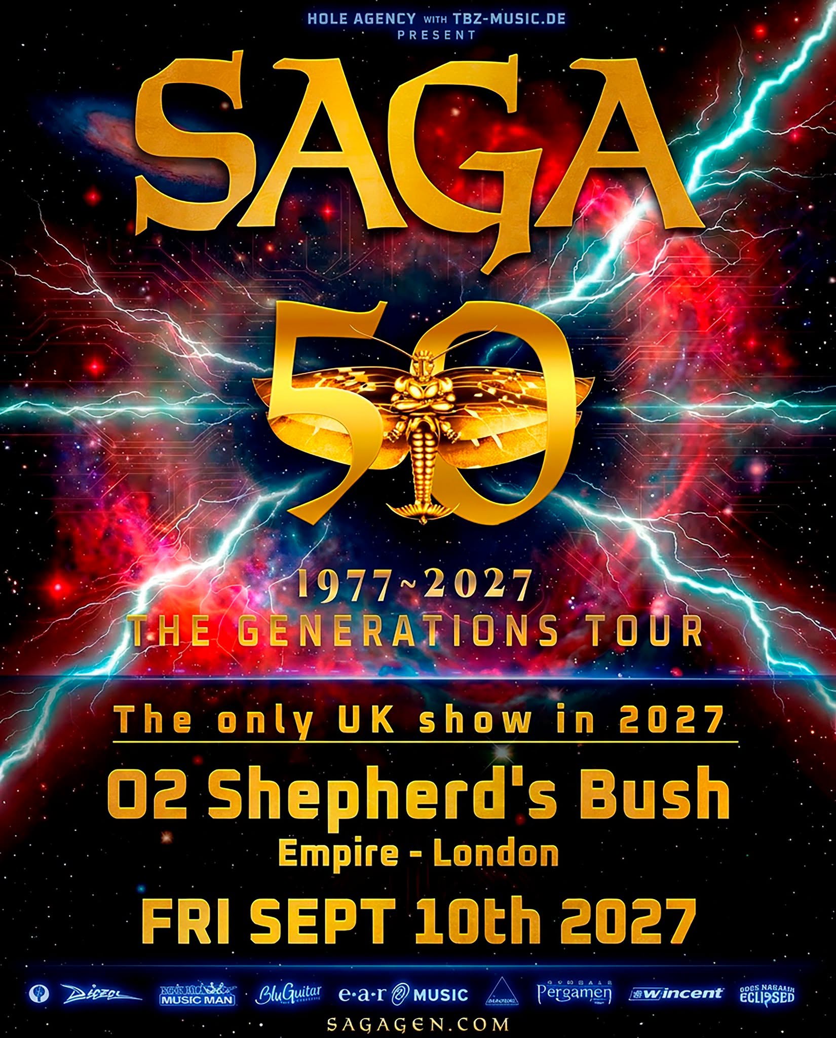 Saga UK tour poster 2027
