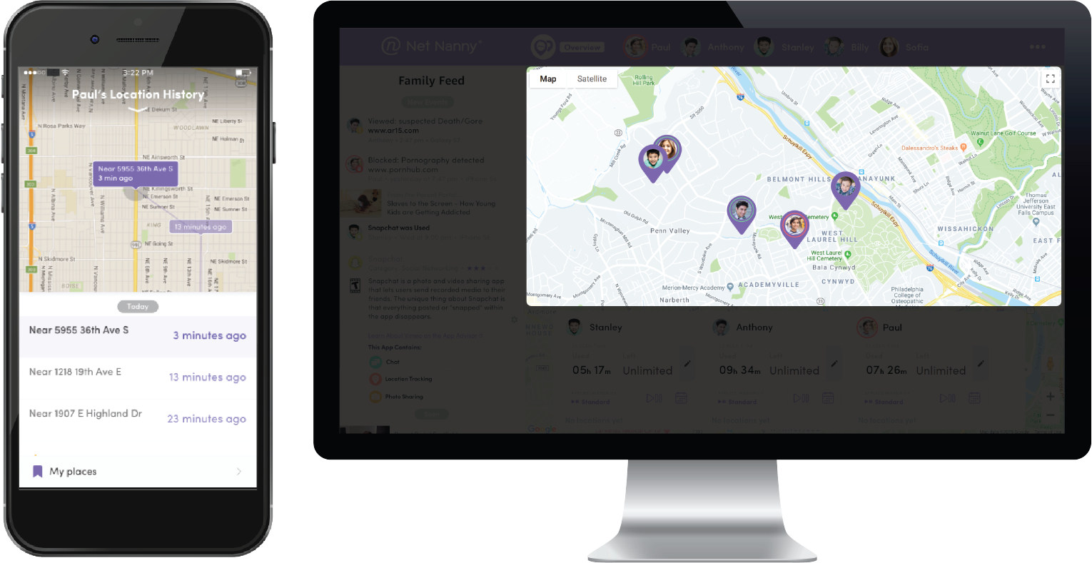 Net Nanny Location Tracking Desktop