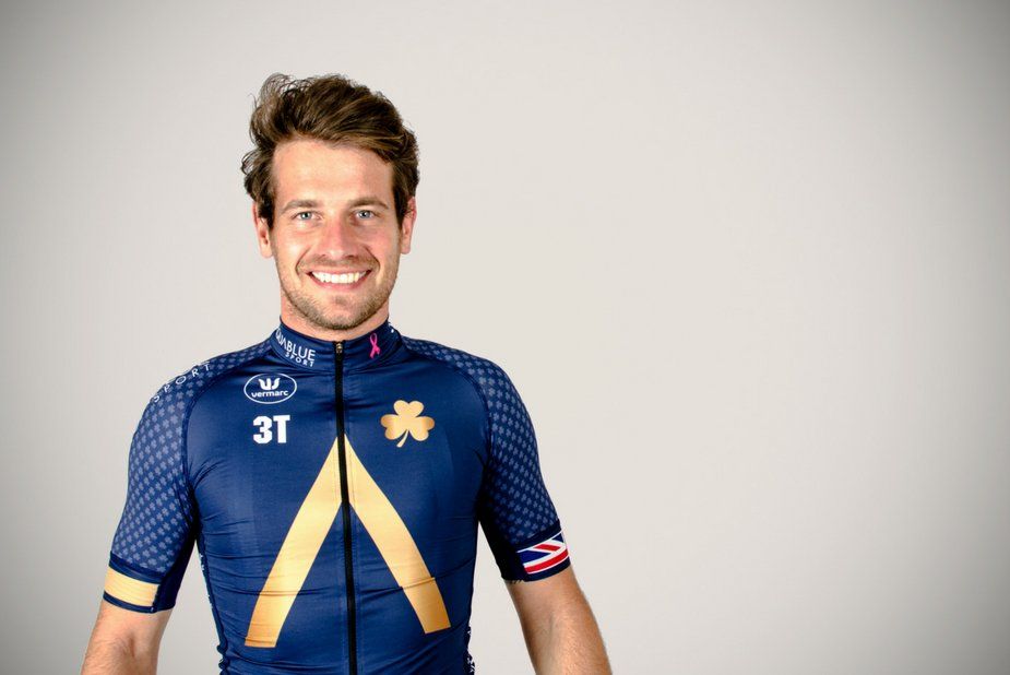 Adam Blythe in the 2018 Aqua Blue Sport team kit