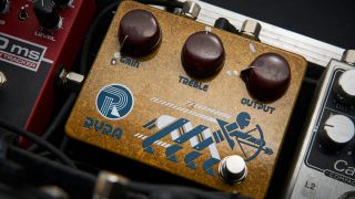 A RYRA The Klone guitar pedal on a pedalboard