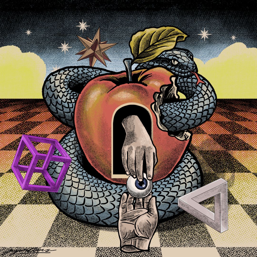 Surrealist rendition of the Apple logo by yuyunArts