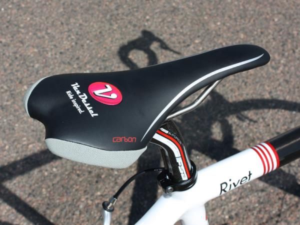 The Van Dessel house brand saddle offers a similar shape and feel to Selle Italia's SLR