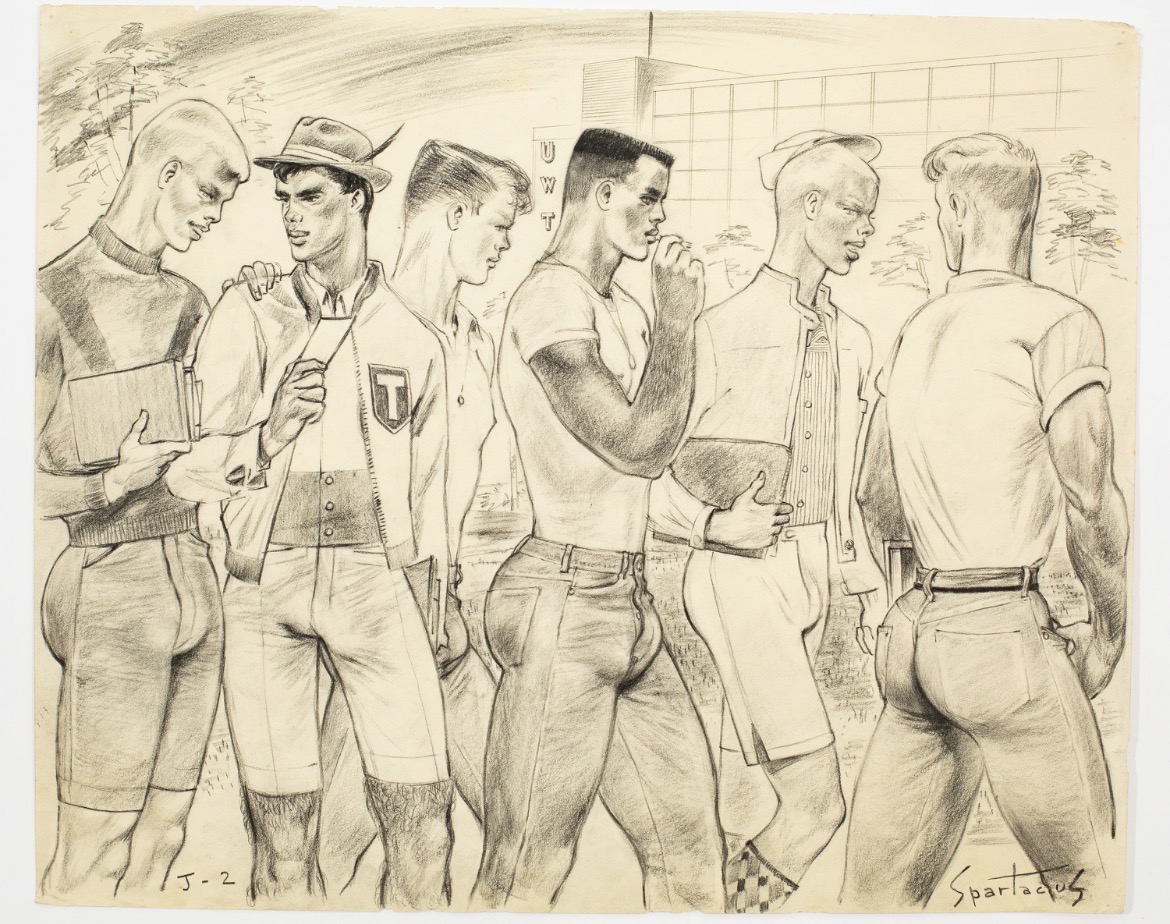 Illustrations of male bodybuilders