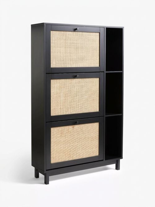 Rattan 3 Tier Shoe Storage Unit