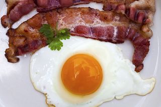 Bacon and eggs.