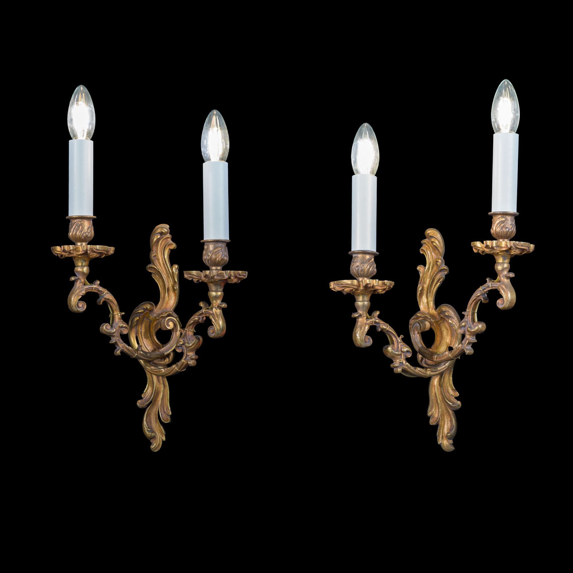 Gilded Rococo Wall Lights c.1900