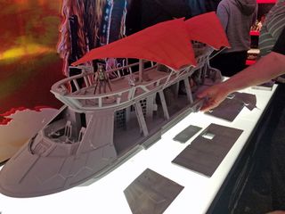 Hasbro unveiled a prototype of the giant Jabba's Sail Barge toy at the 2018 Toy Fair in New York on Feb. 17, 2018.