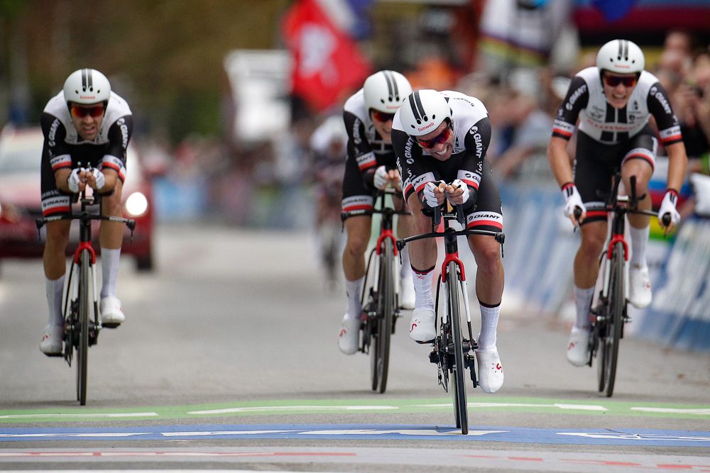 Team Sunweb finish second in the 2018 team time trial world championships
