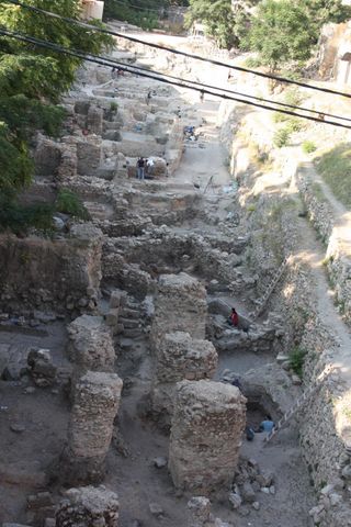 The excavation of Sidon, an ancient Canaanite city in what is now Lebanon.