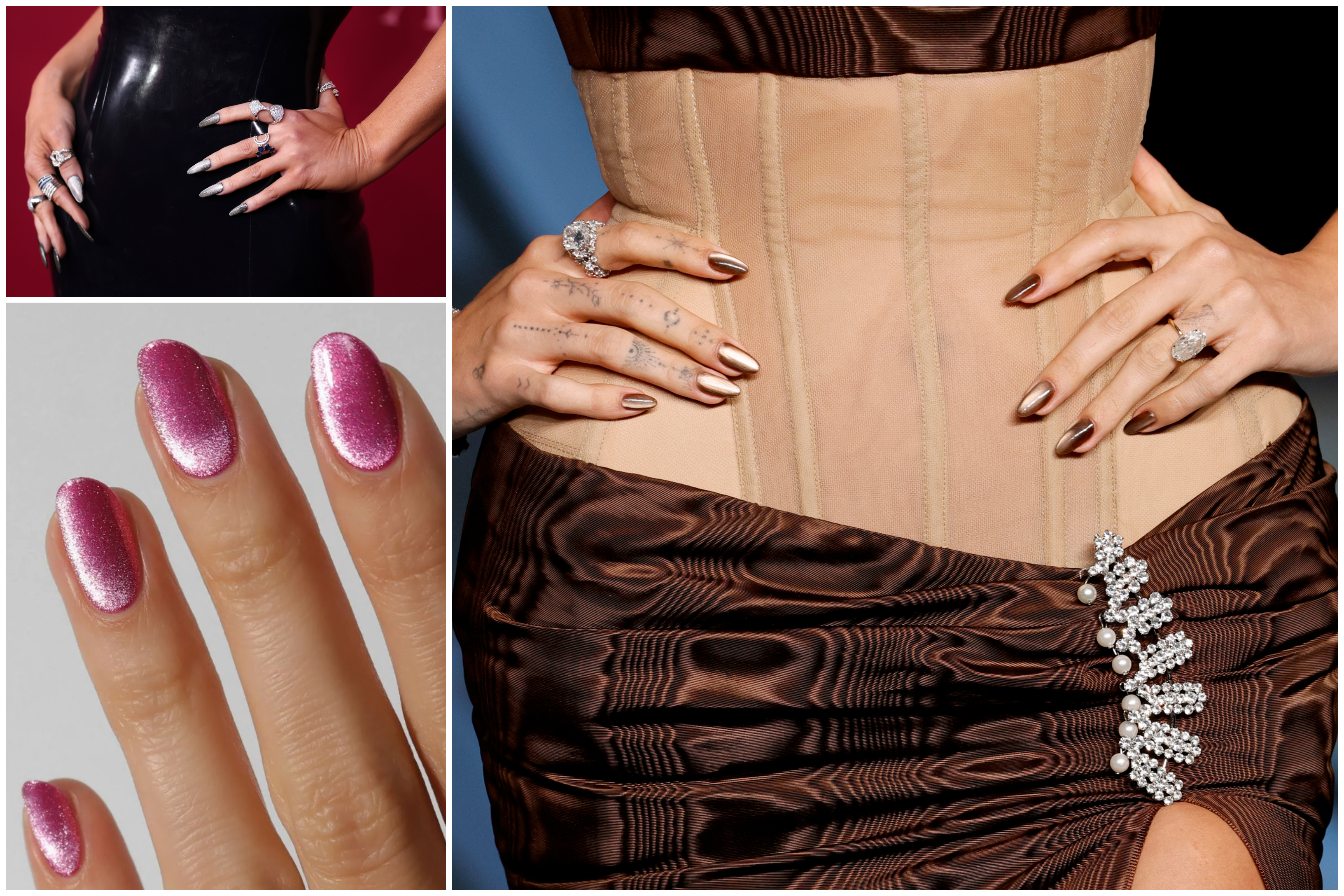 hailey biebers cat-eye nails and jessica simpsons cat eye nails