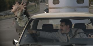 Borat with Tutar in car Borat 2