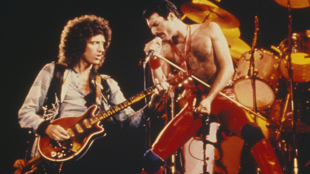 Brian May and Freddie Mercury in 1980