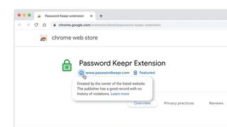 Google Chrome Web Store Established Publisher badge