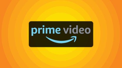 Prime Video logo on an orange circles background