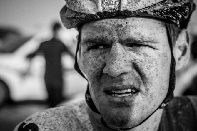 Alessandro Bazzana (UnitedHealthcare) shows some wear after stage 1.