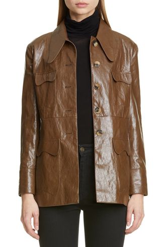 Olivia Faux Leather Jacket