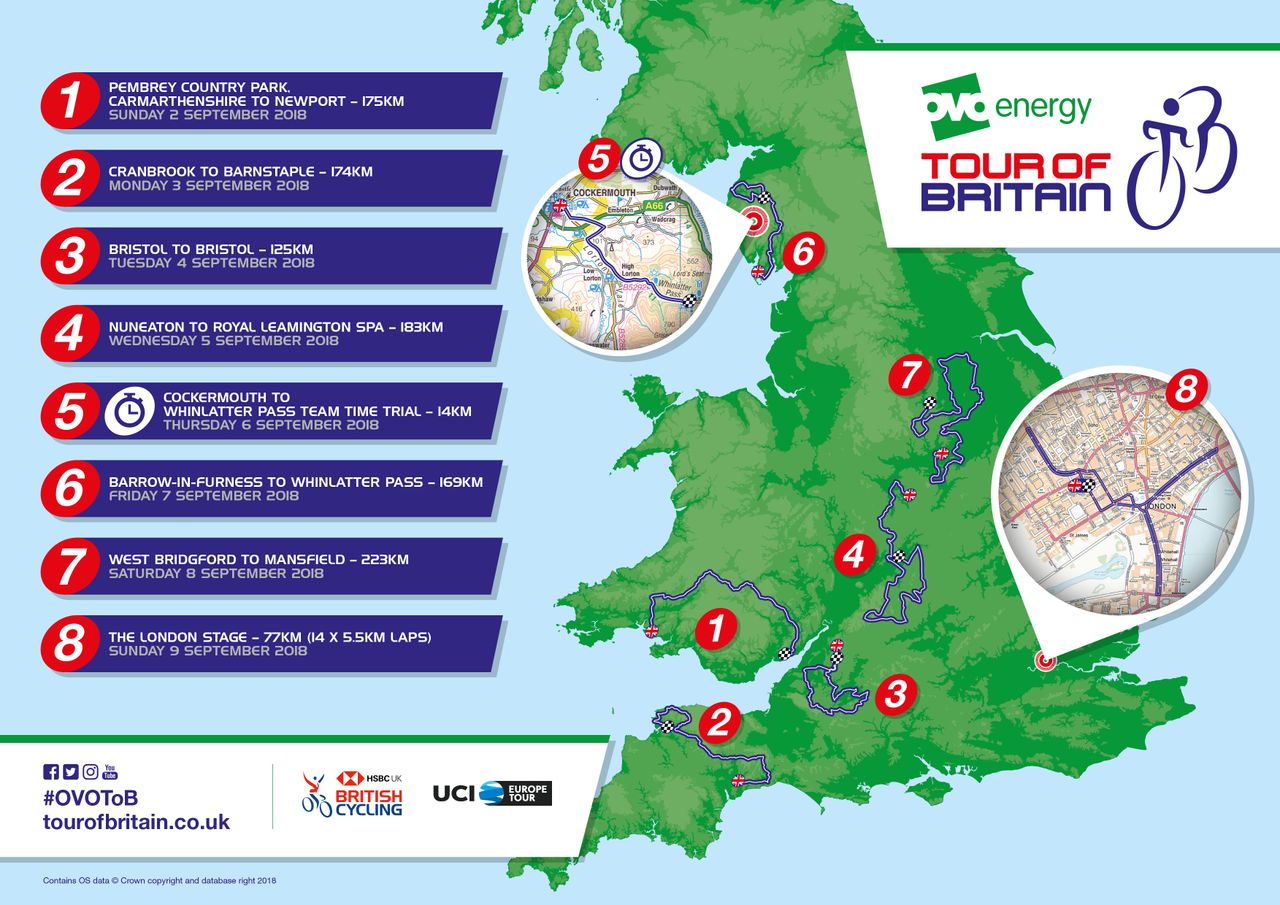 2018 Tour of Britain overview