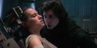 Rey and Kylo Ren in star wars: the last jedi